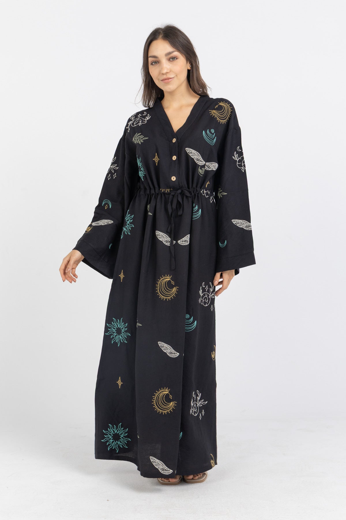 Image of Maxi Embroidered Dress